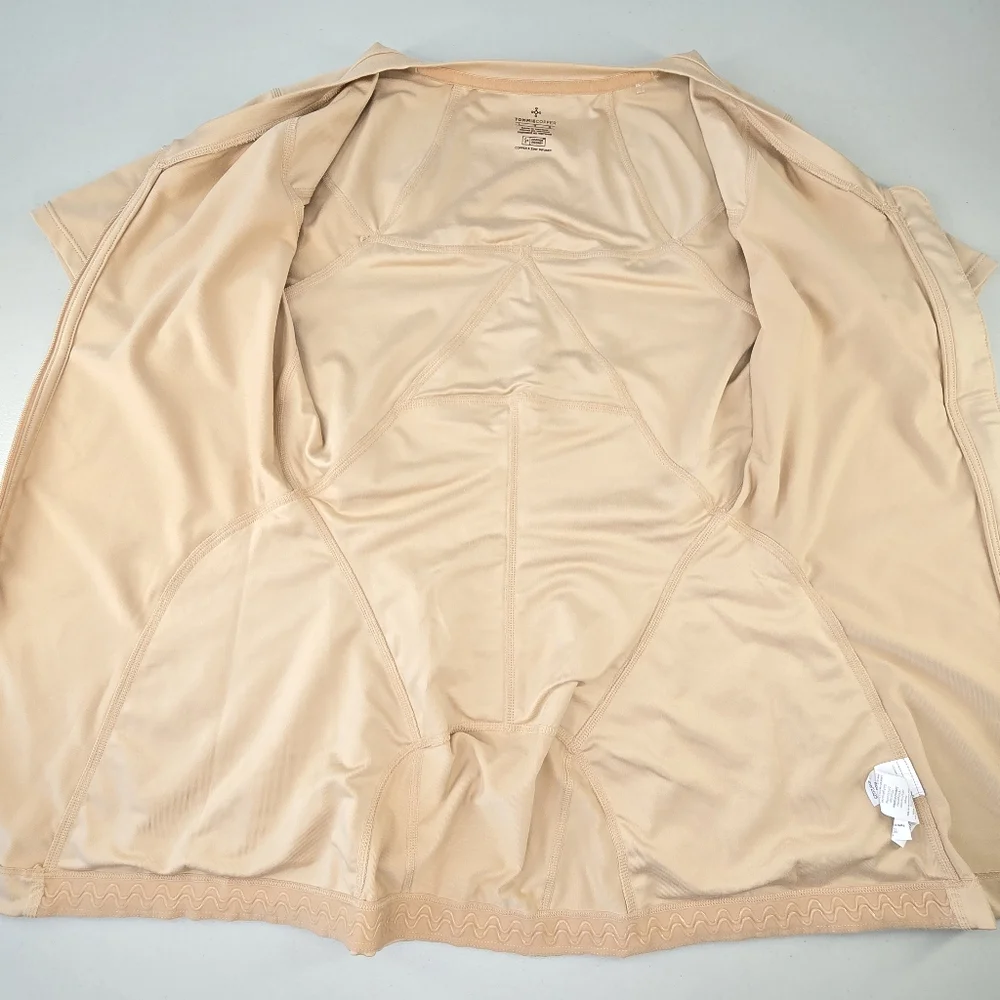Tommie Copper Full Back Support Shirt Compression Top Nude Size L
